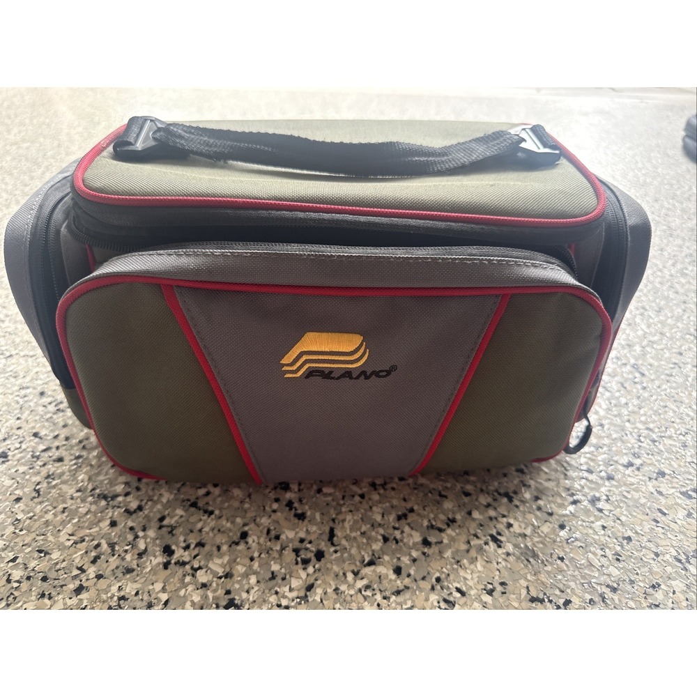 Plano Fishing Gear Softsider Tackle Bag Green Grey 3600 Series Storage Utility